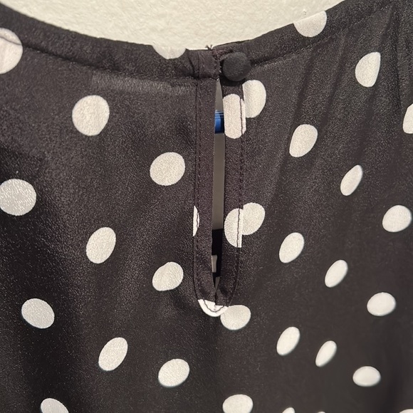 Merona Black and White Polka Dot Sleeveless Blouse - Picture 3 of 5